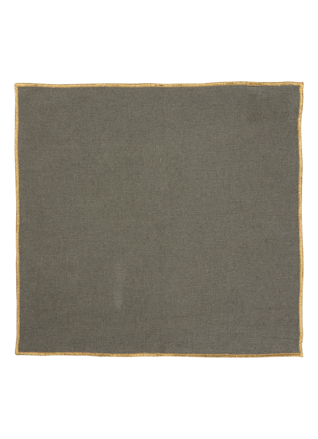 Haomy Verone servet 40 x 40 cm  - voorkant olijfgroen