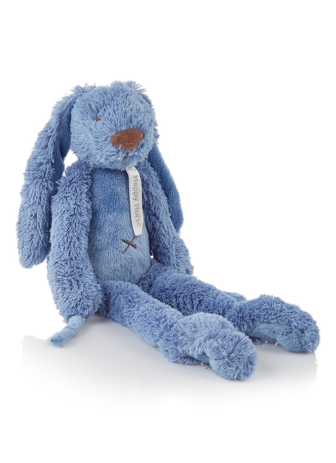 Happy Horse Deep Blue Richie konijn muziekknuffel 40 cm - voorkant blauw
