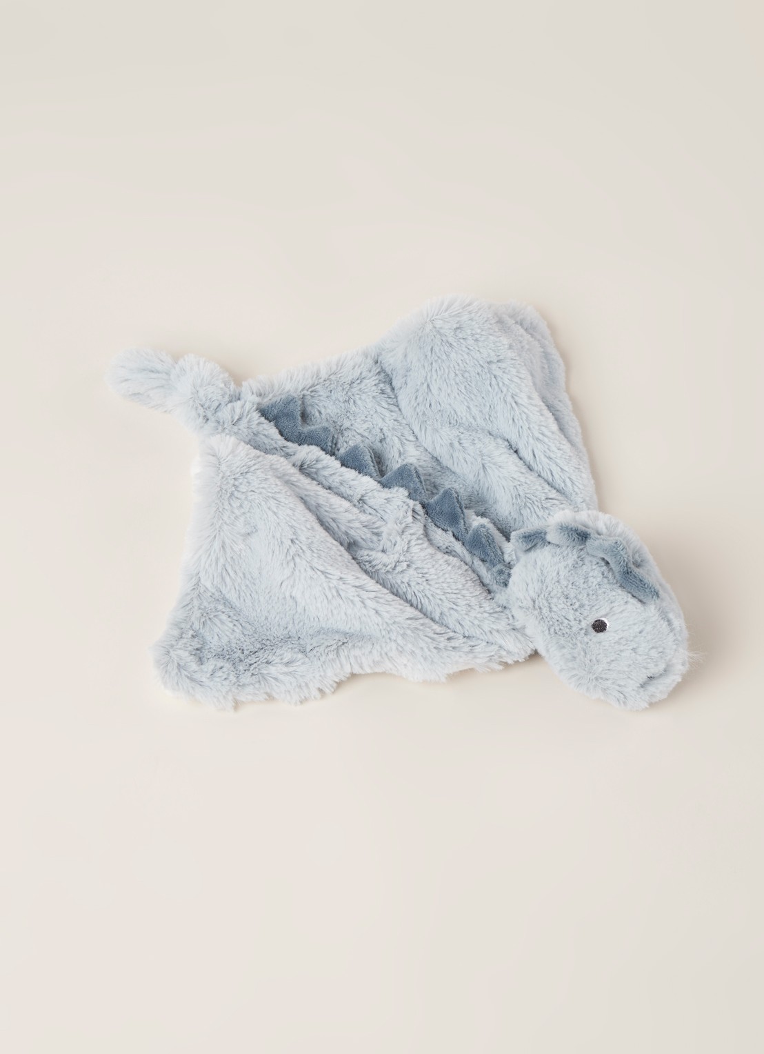 Happy Horse Din Don Tuttle dinosaurus knuffeldoekje 32 cm - voorkant 2 lichtblauw