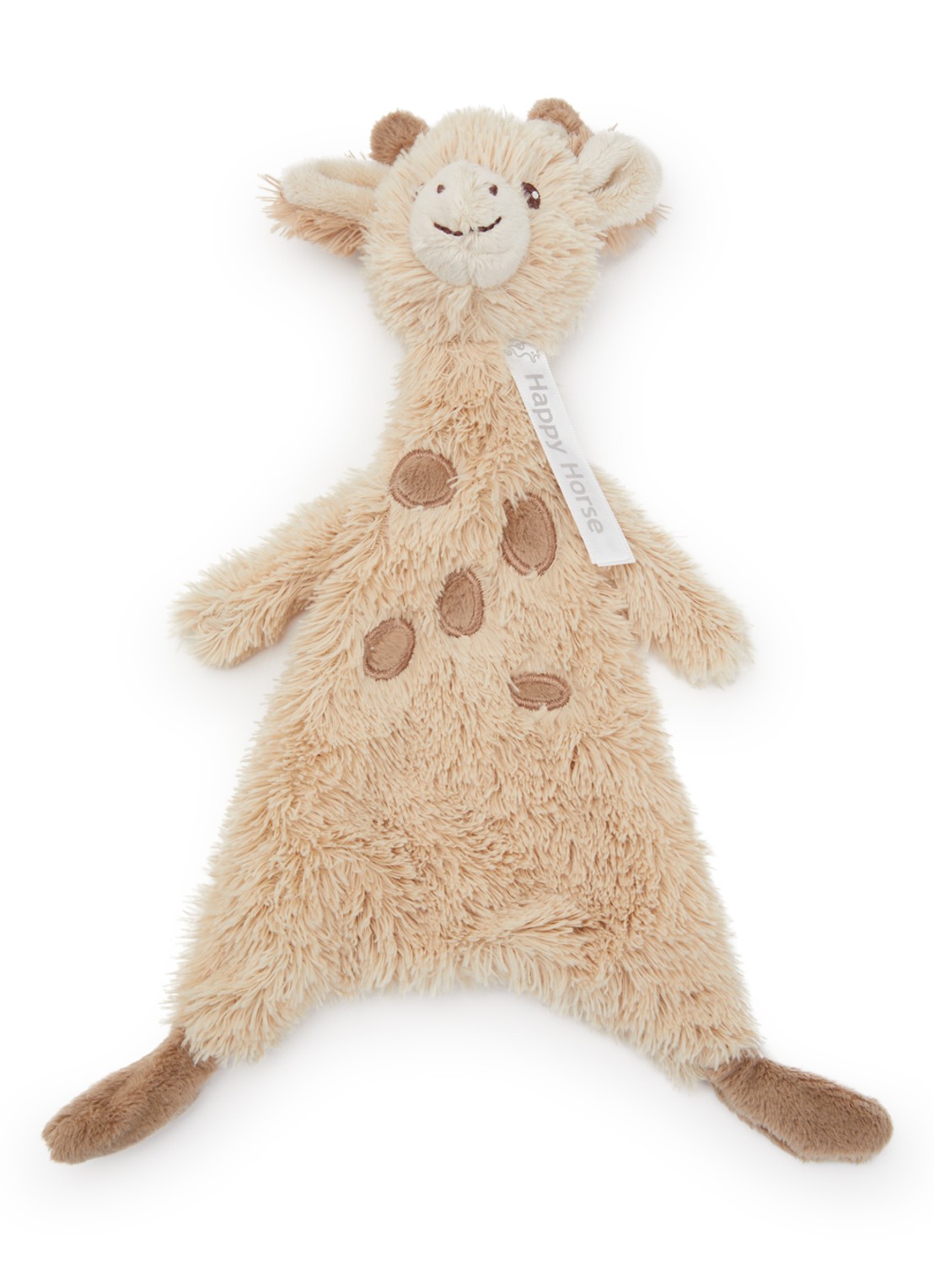 Happy Horse Giraffe Gus knuffeldoekje 26 cm - voorkant lichtbruin