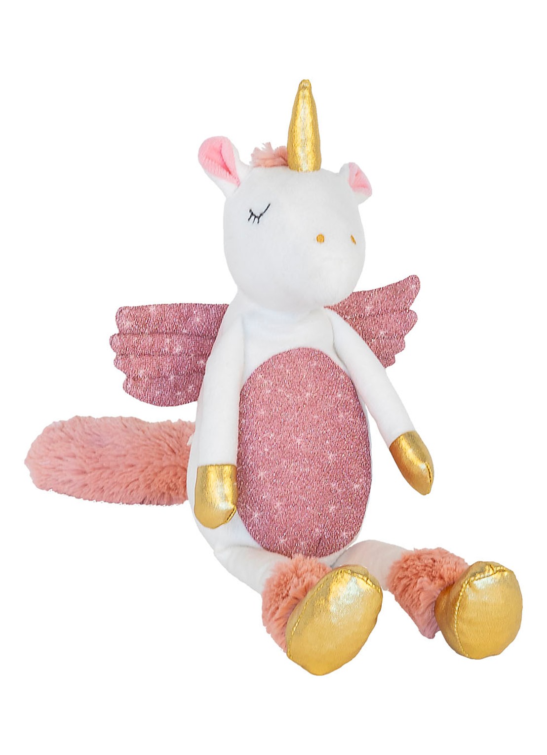 Happy Horse Magical Unicorn knuffel 30 cm - voorkant multicolor