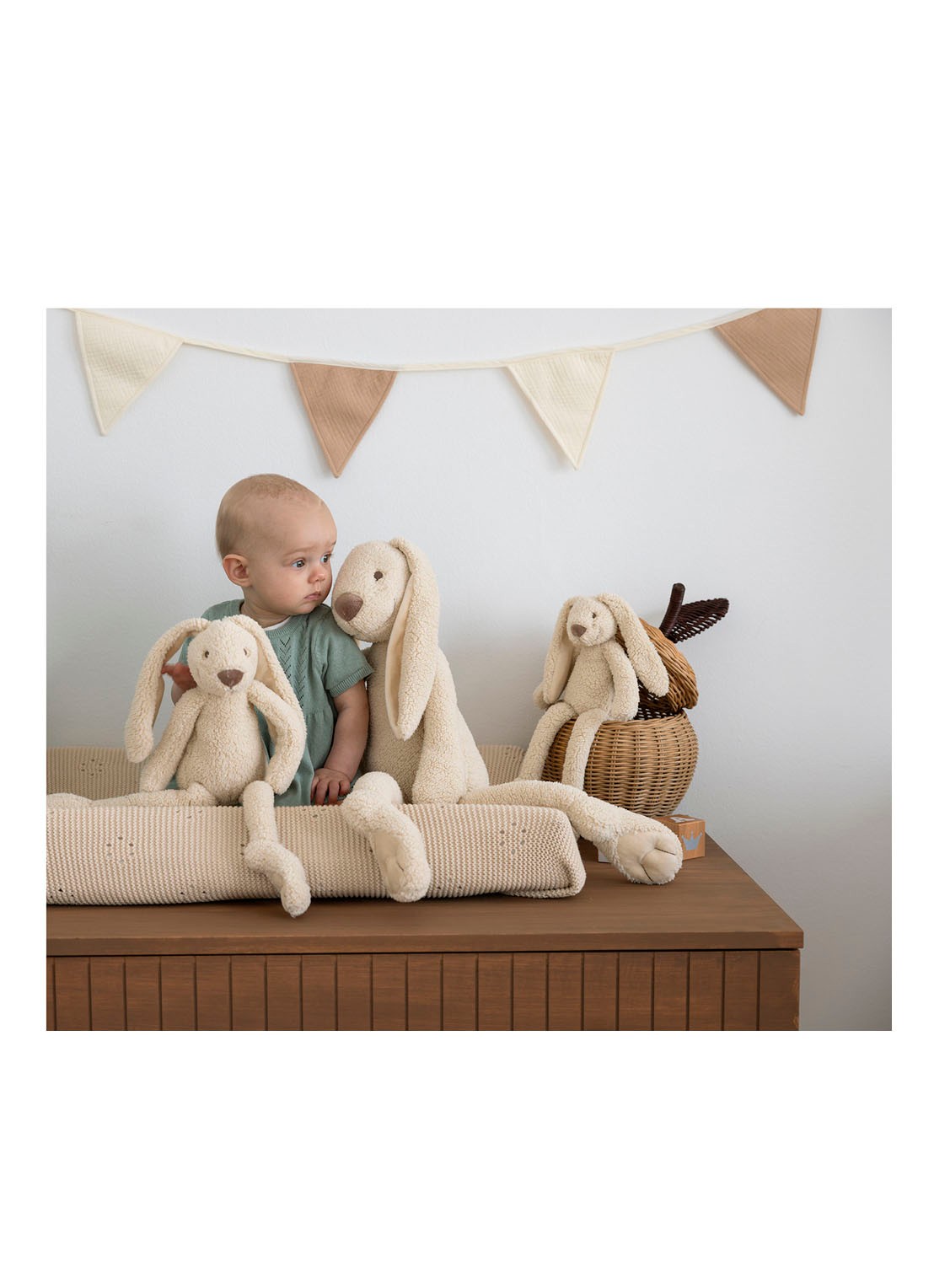 Happy Horse Rabbit Richie knuffel 38 cm - voorkant 3 ivoor