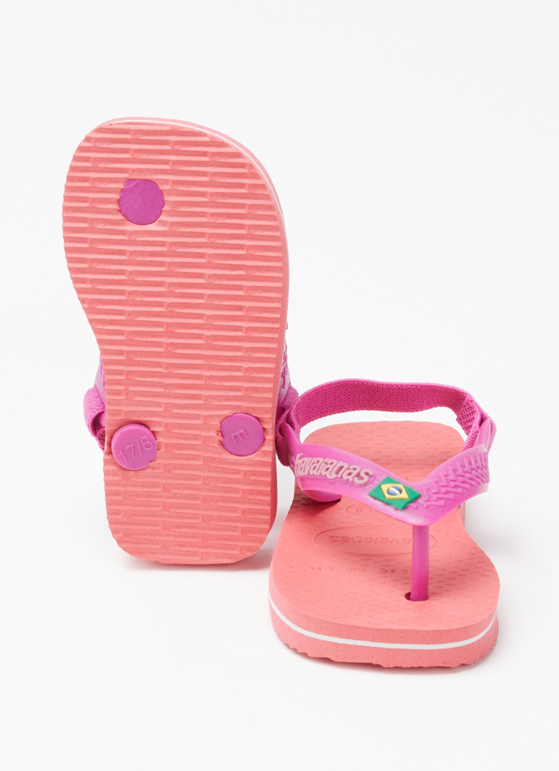 Havaianas Brasil slipper met enkelband - detail 4 koraalroze