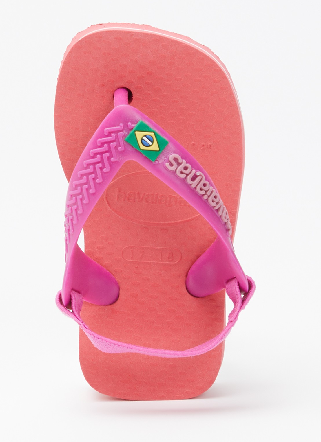 Havaianas Brasil slipper met enkelband - voorkant 2 koraalroze