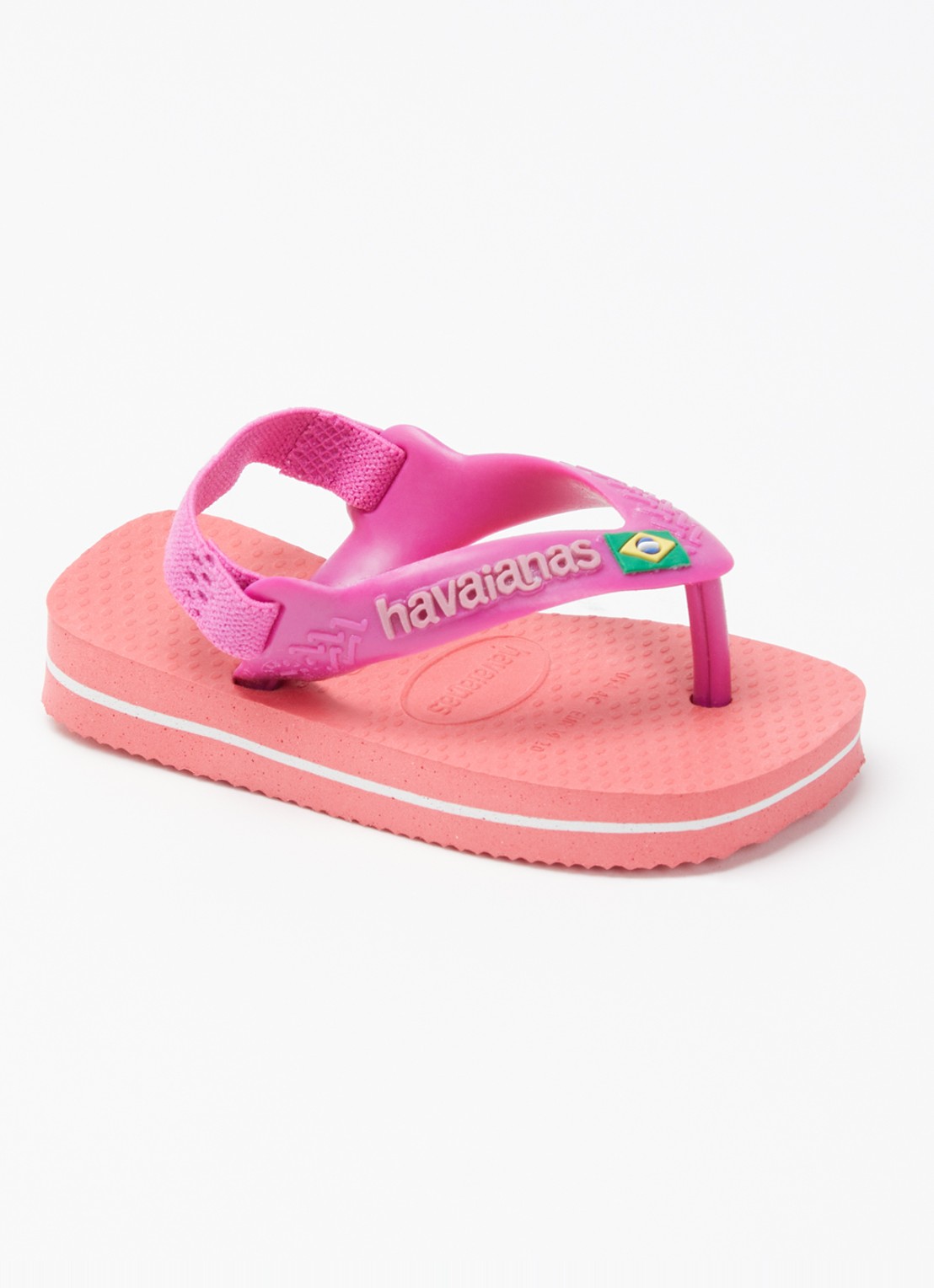 Havaianas Brasil slipper met enkelband - voorkant 3 koraalroze