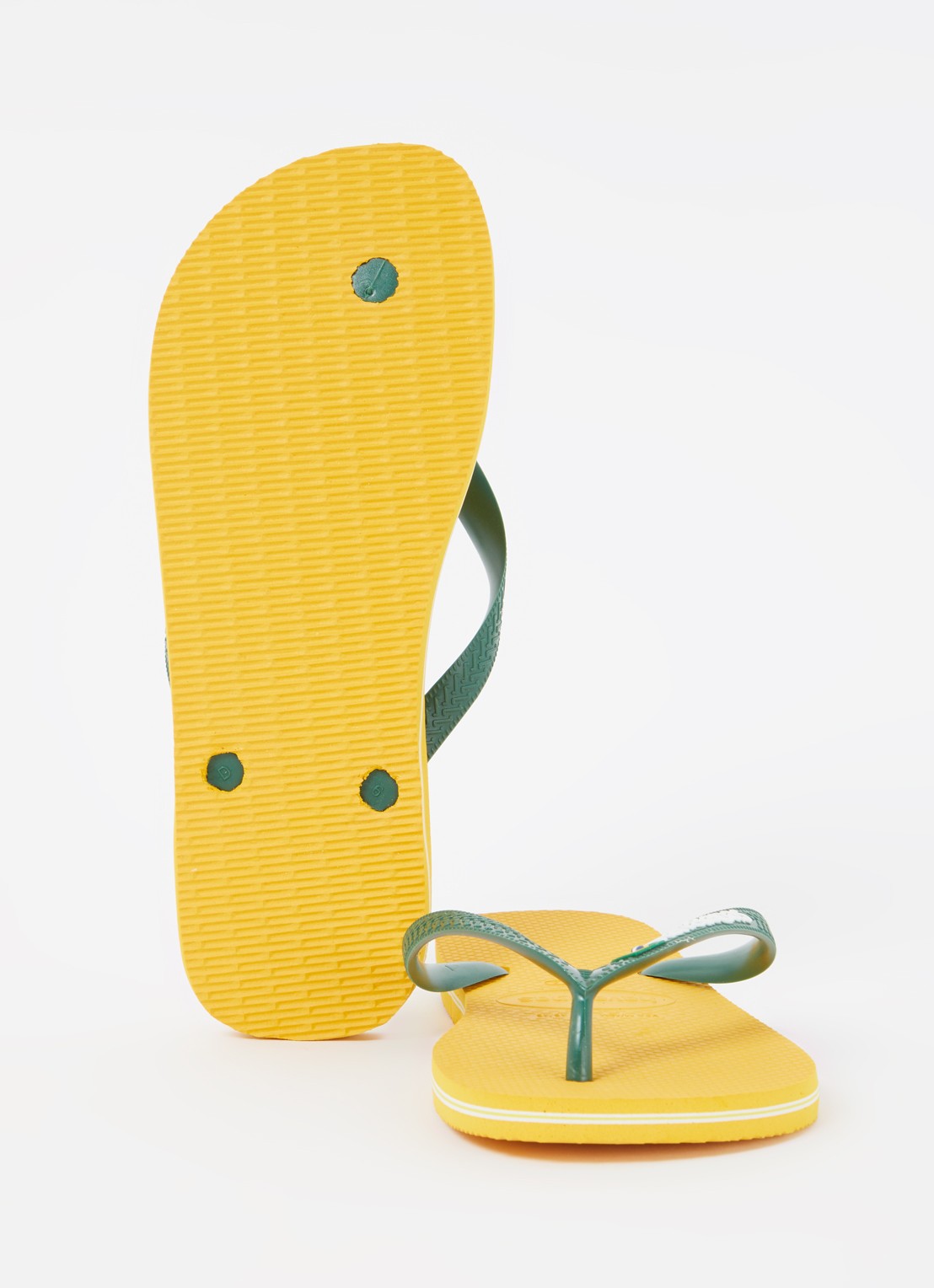 Havaianas Brasil slipper met logo - detail 4 geel