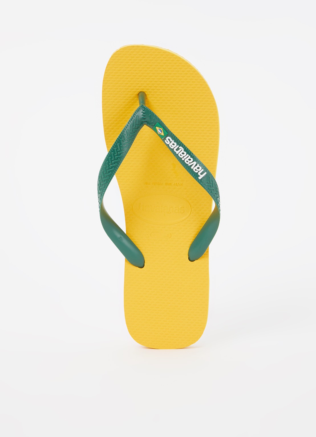 Havaianas Brasil slipper met logo - voorkant geel