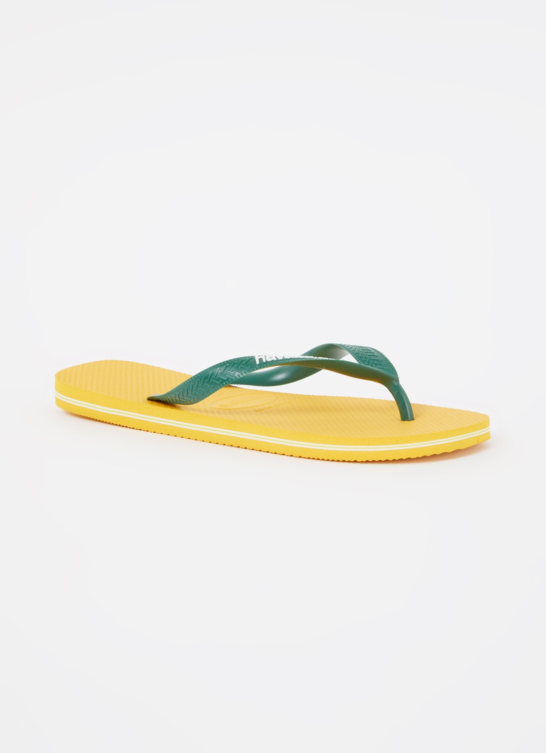 Havaianas Brasil slipper met logo - voorkant 2 geel