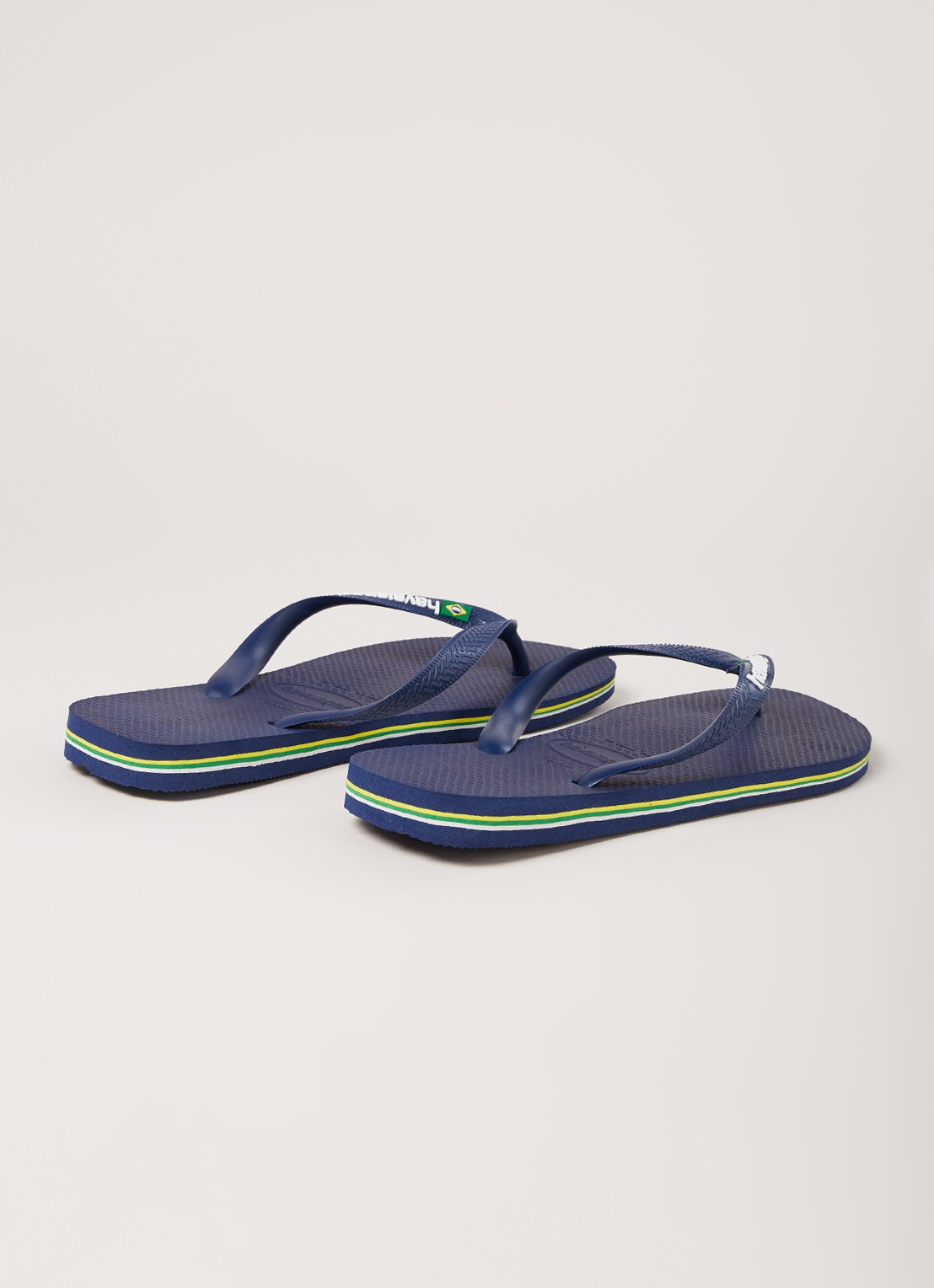 Havaianas Brasil slipper met logo - detail donkerblauw