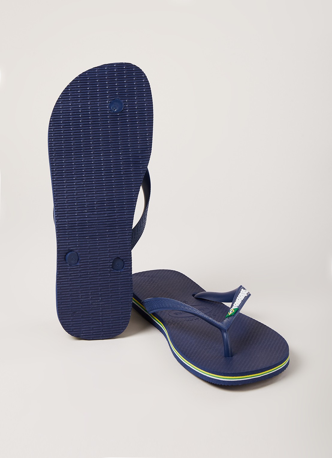 Havaianas Brasil slipper met logo - detail 2 donkerblauw