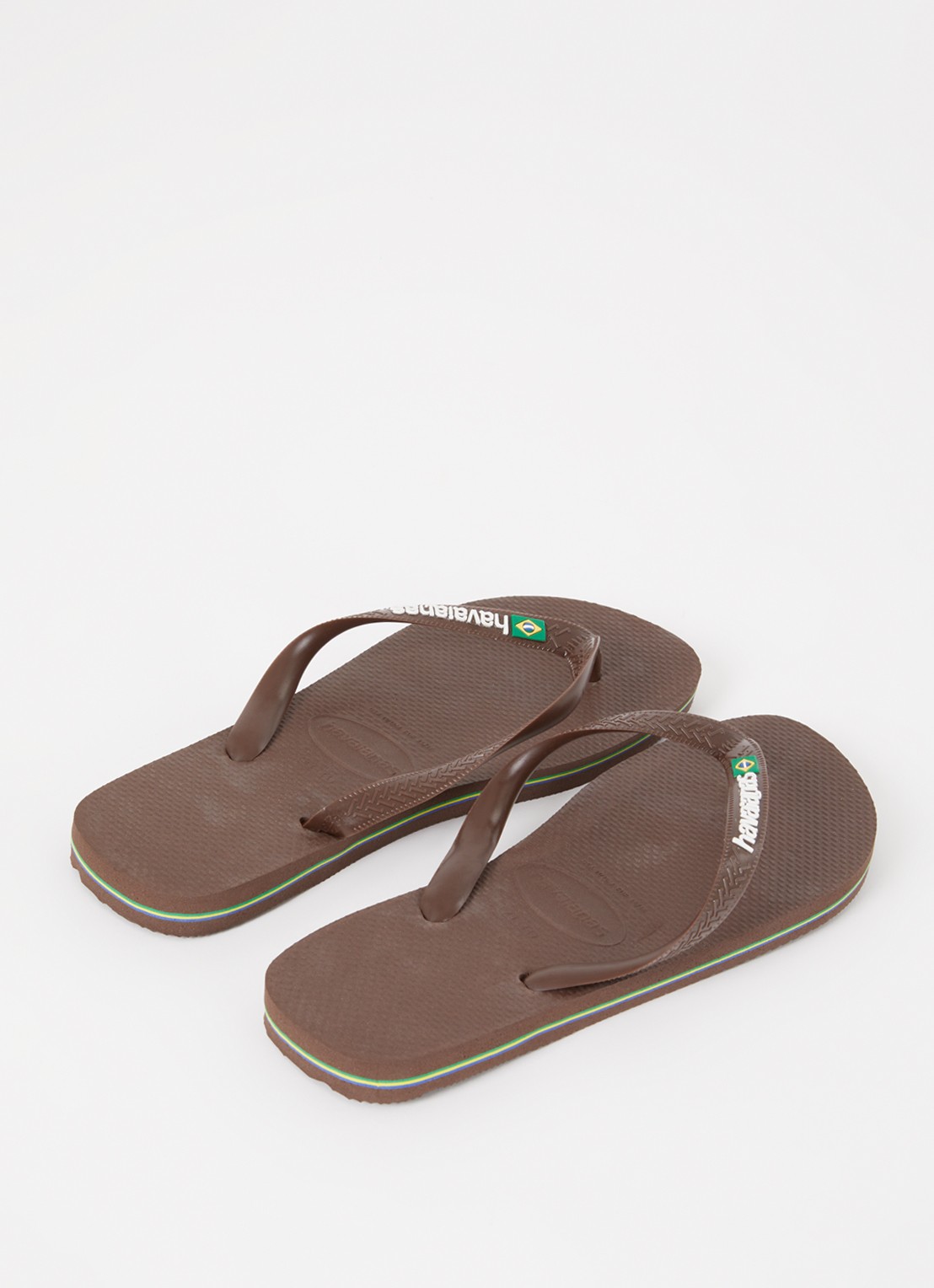 Havaianas Brasil slipper met logo - achterkant 3 donkerbruin