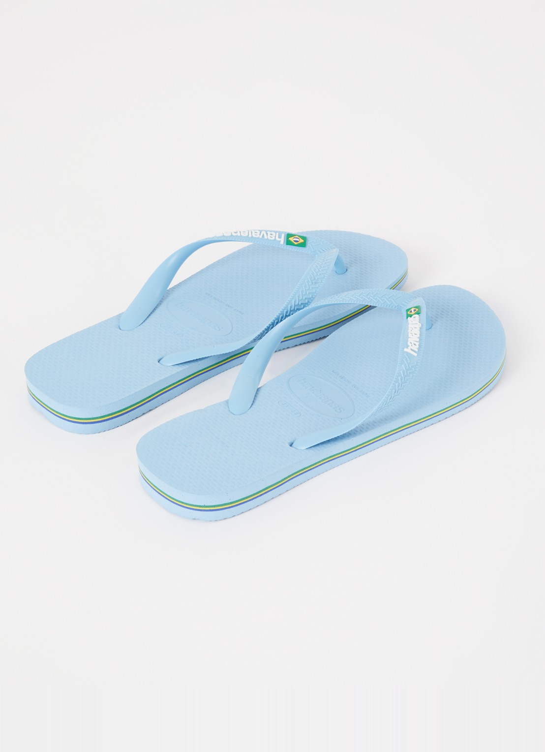 Havaianas Brasil slipper met logo - achterkant 4 lichtblauw