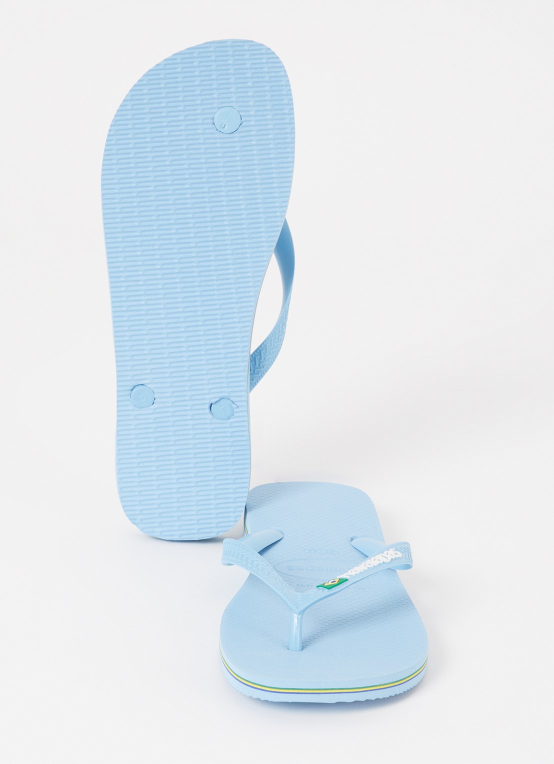 Havaianas Brasil slipper met logo - detail 3 lichtblauw