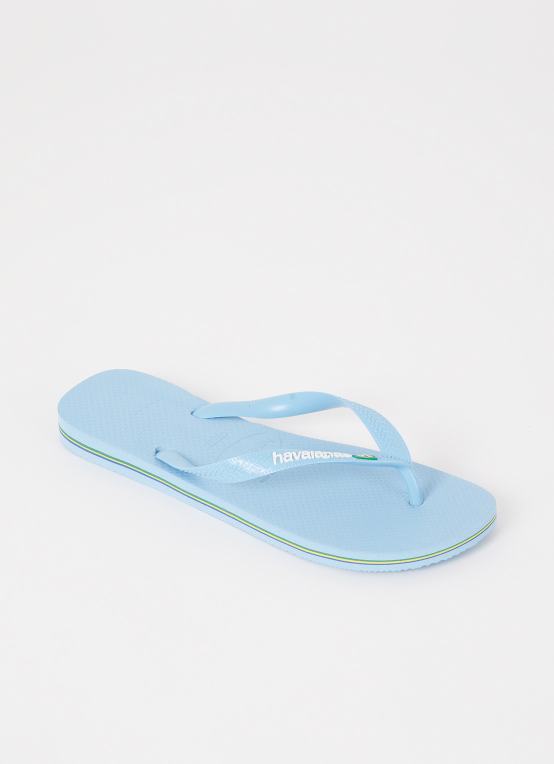 Havaianas Brasil slipper met logo - voorkant 2 lichtblauw