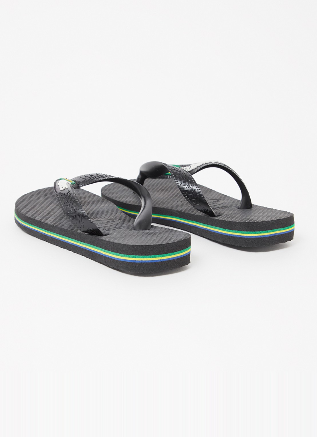 Havaianas Brasil slipper met logo - achterkant 3 zwart