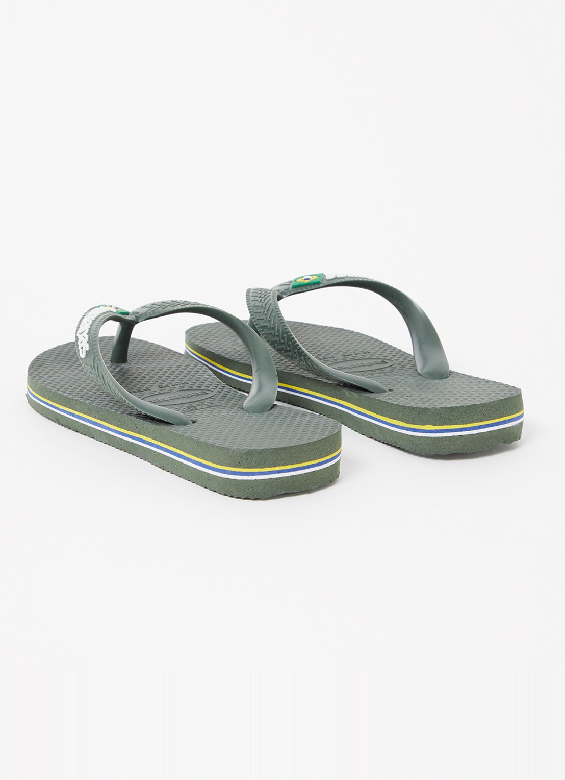 Havaianas Brasil slipper met logo - achterkant 4 olijfgroen