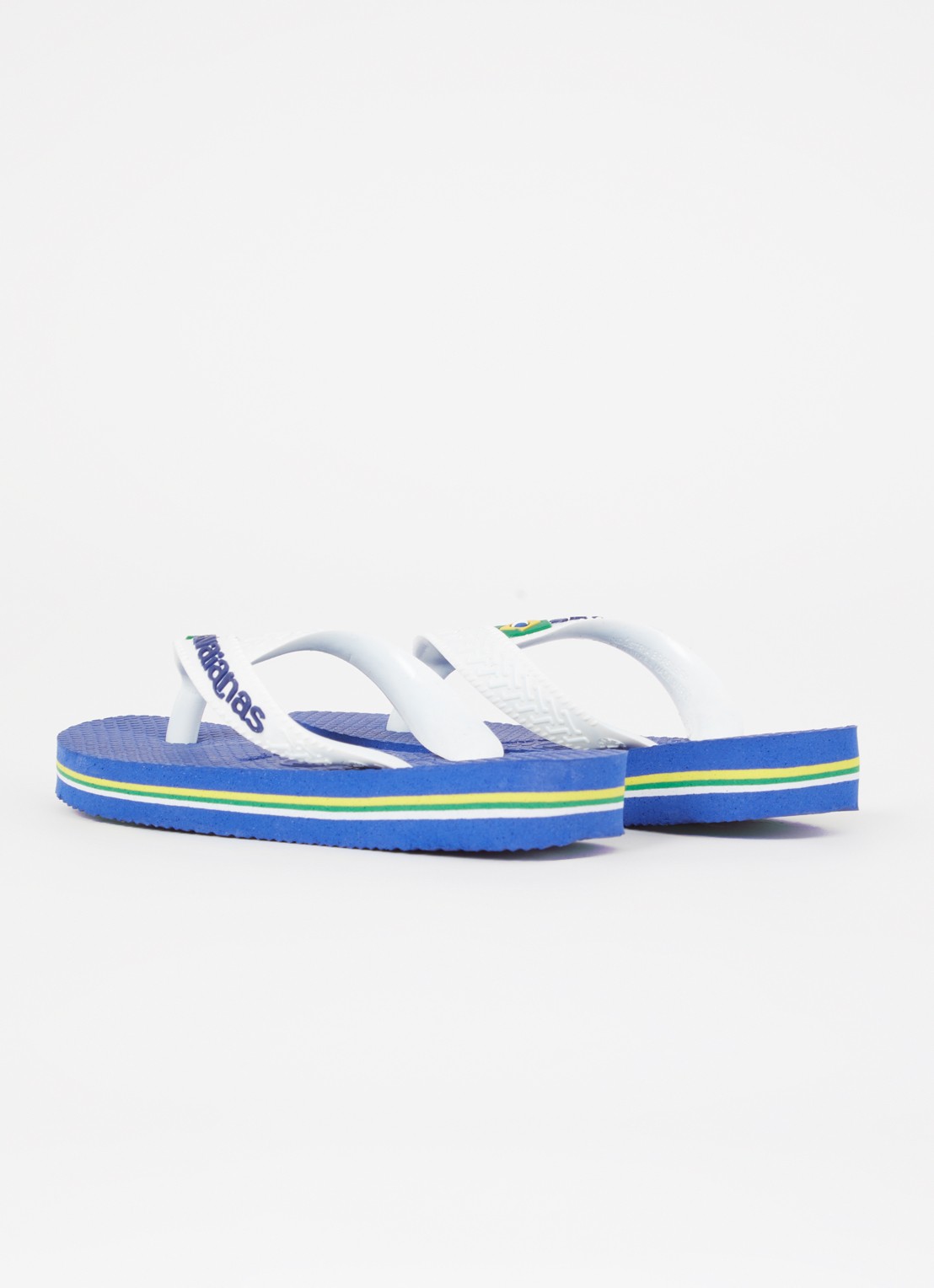 Havaianas Brasil slipper met logo - achterkant 2 kobaltblauw
