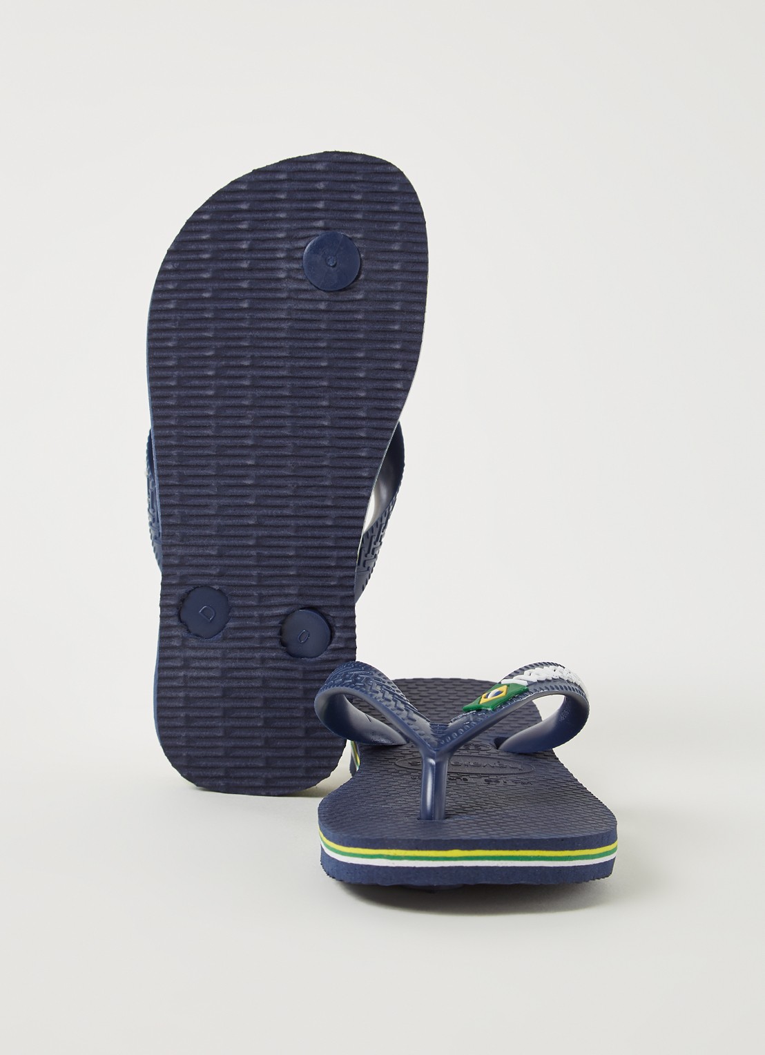 Havaianas Brasil slipper met logo - detail 4 donkerblauw