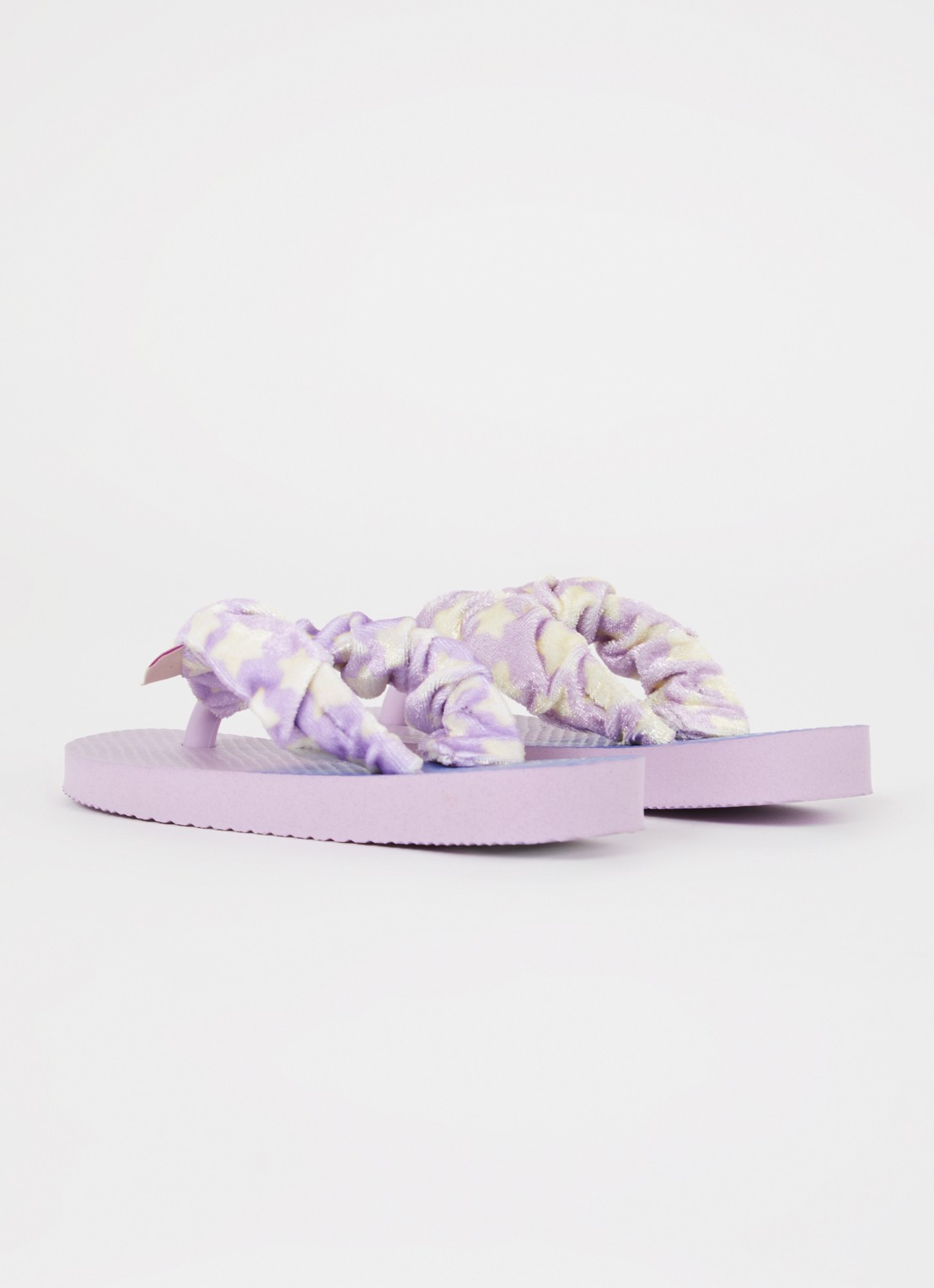 Havaianas Fluffy slippers van fluweel met print - achterkant 3 lila