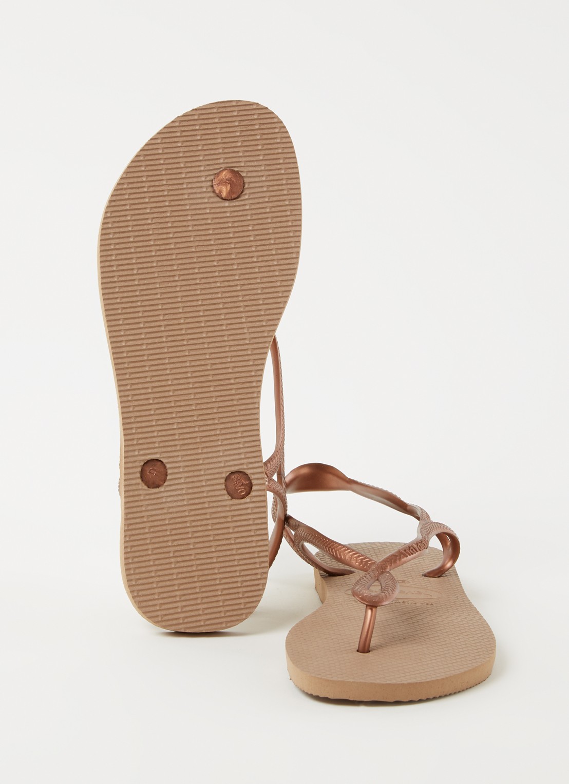 Havaianas Luna sandaal met logo - detail 2 roségoud