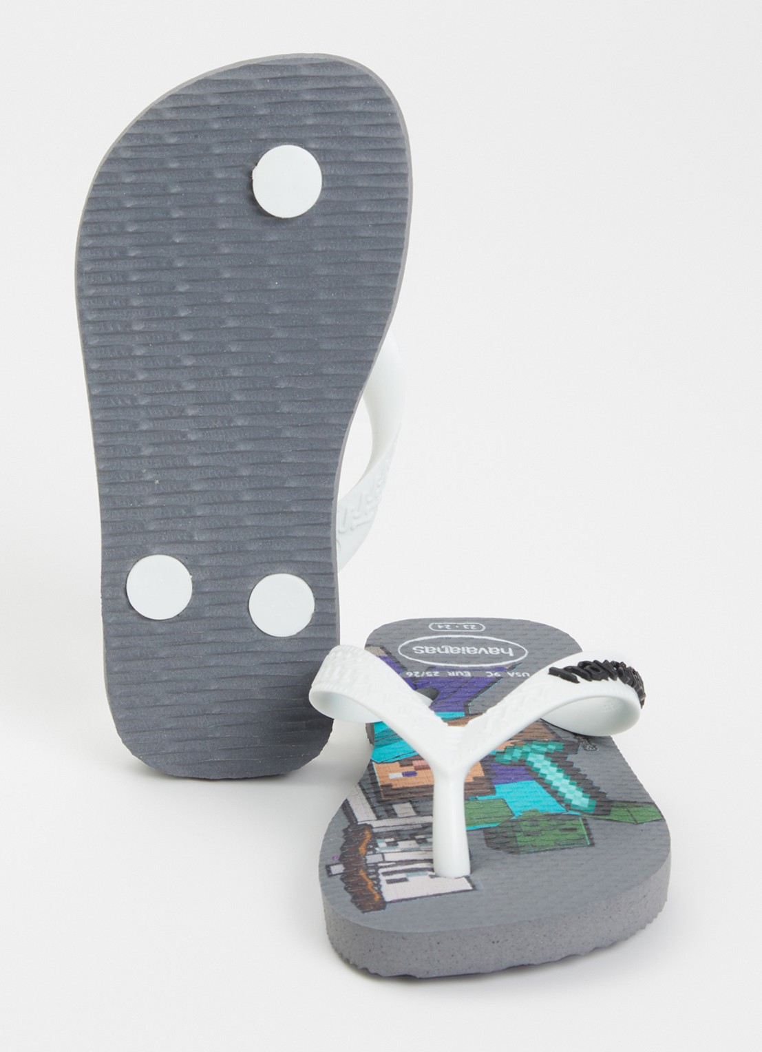 Havaianas Minecraft slipper met logo  - detail 4 grijs