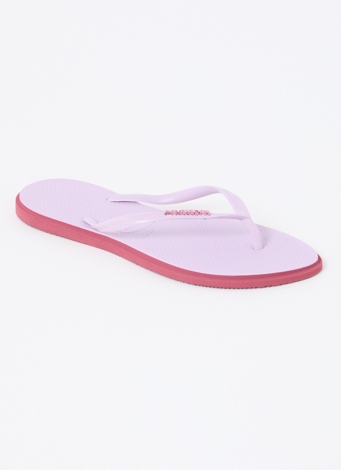 Havaianas Slim Point slipper met logo - voorkant 2 lichtpaars