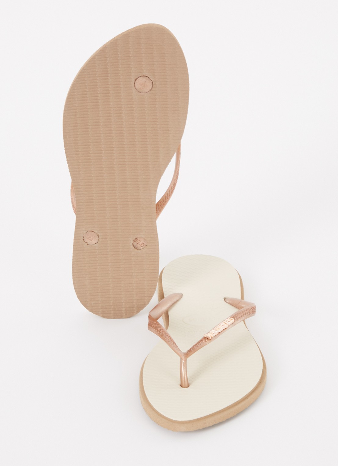 Havaianas Slim Point slipper met logo - detail 3 camel