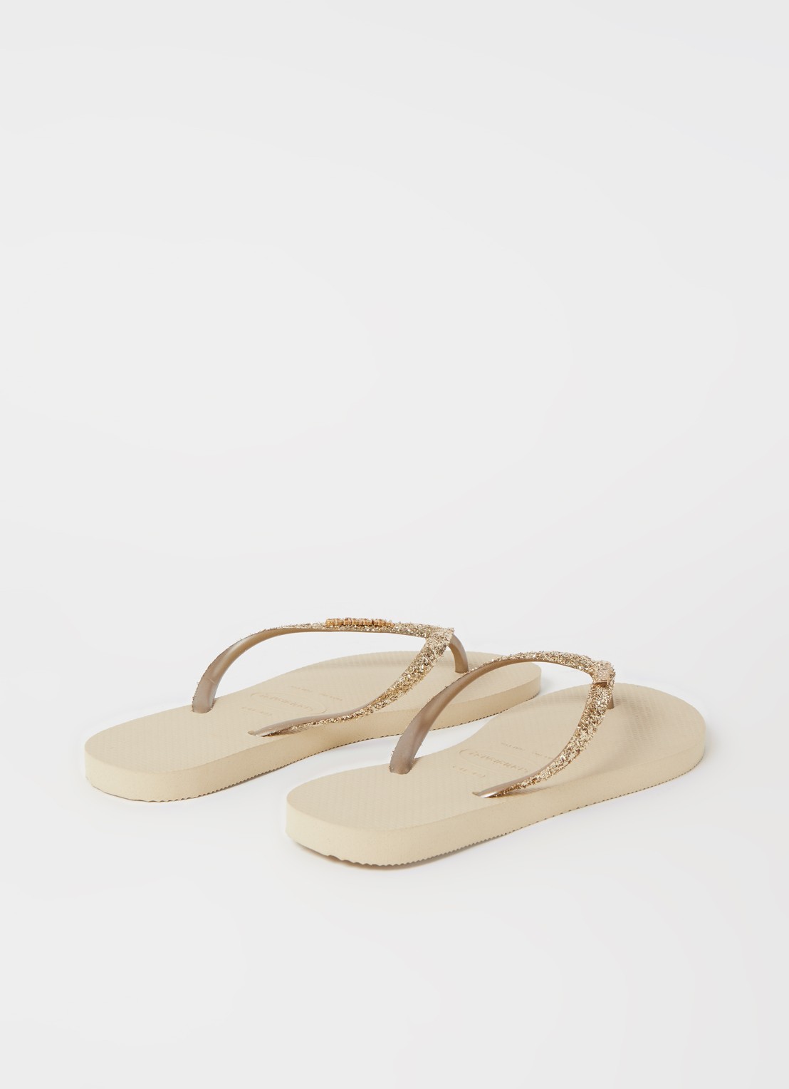Havaianas Slim slipper met glitter - detail 3 zand