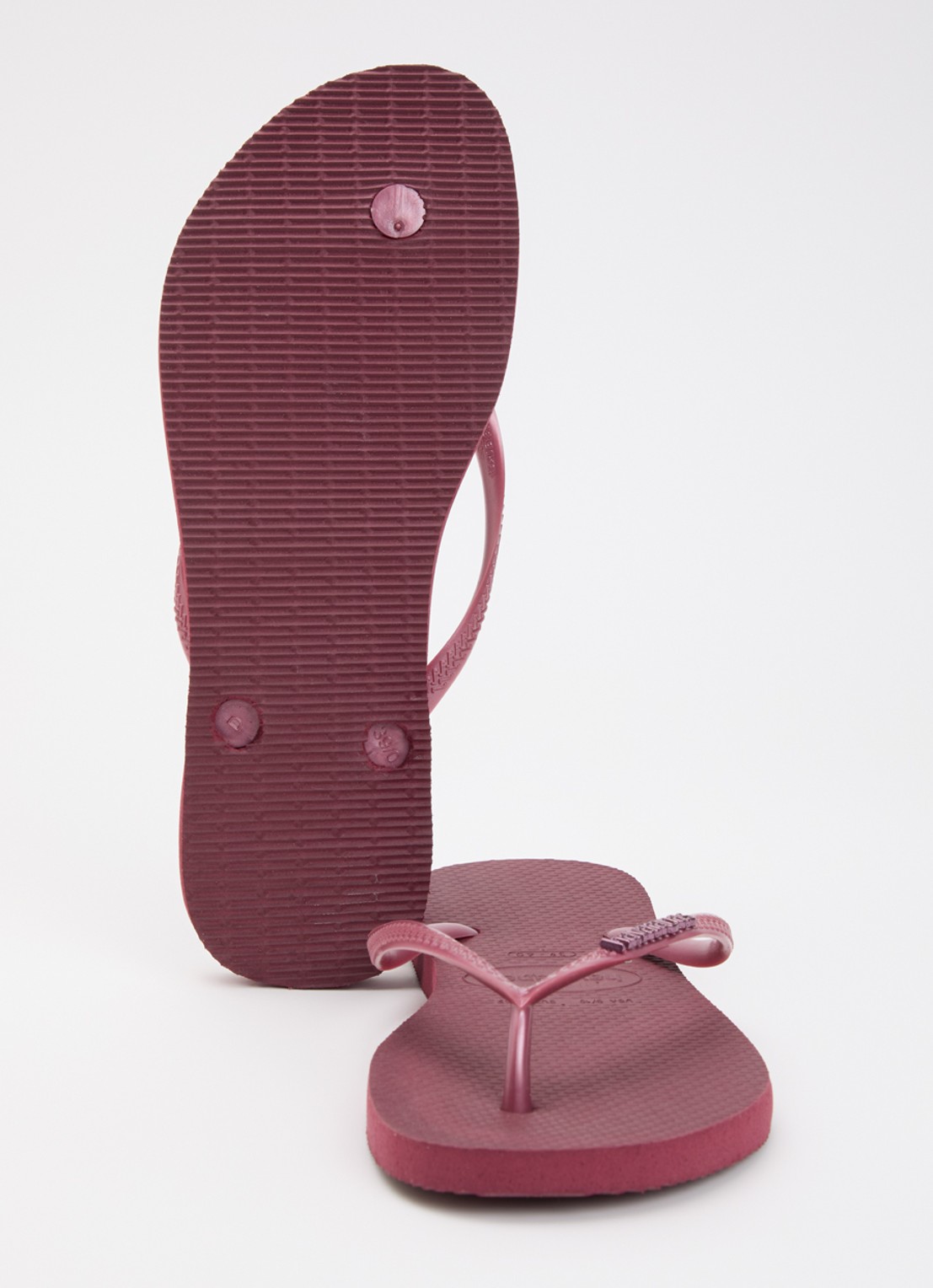 Havaianas Slim slipper met logo - detail 4 donkerroze