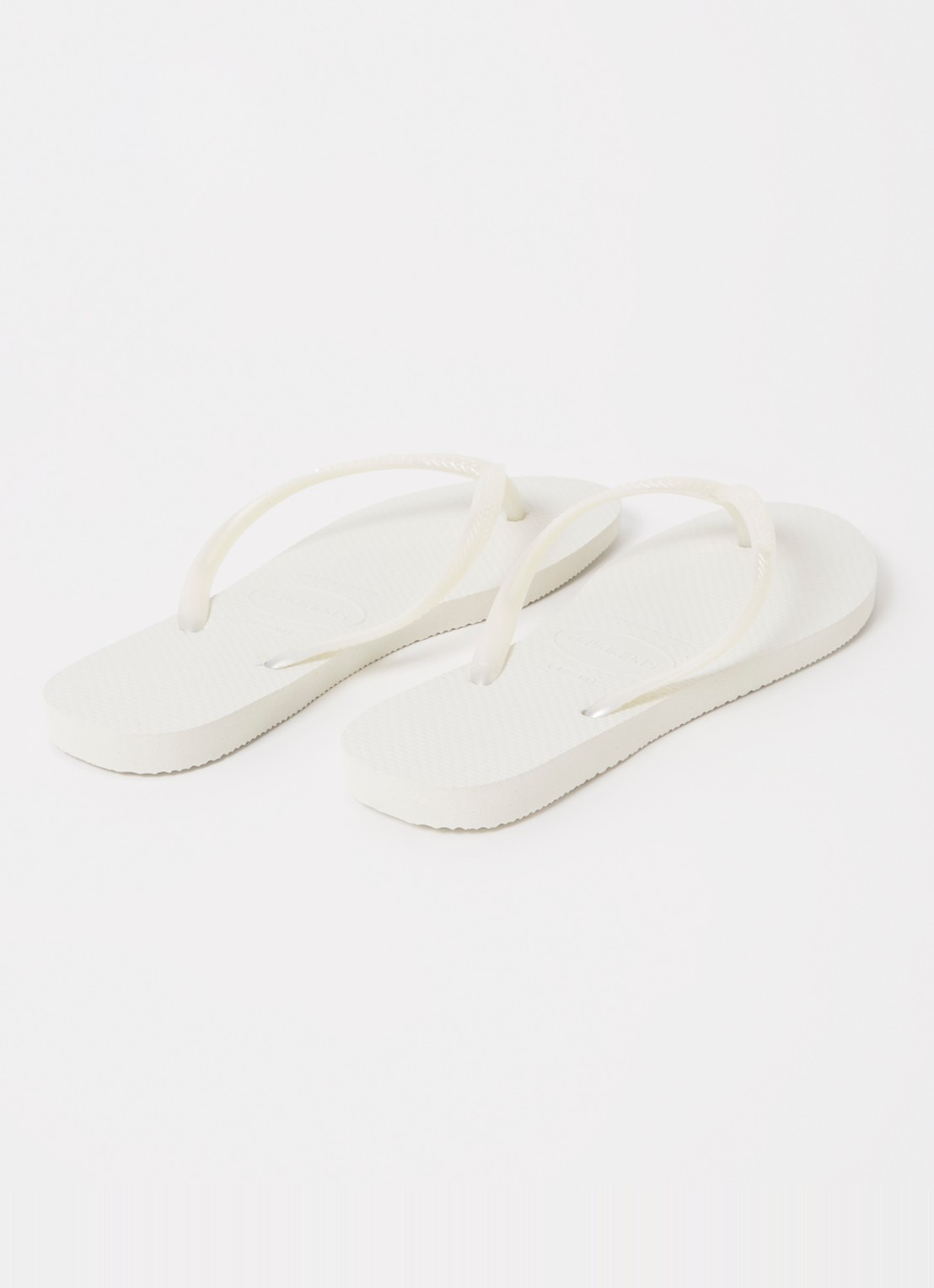 Havaianas Slim slipper met logo - achterkant wit