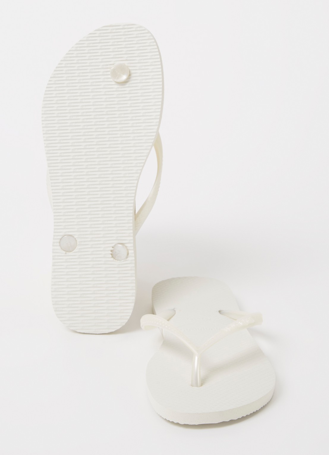 Havaianas Slim slipper met logo - detail 2 wit