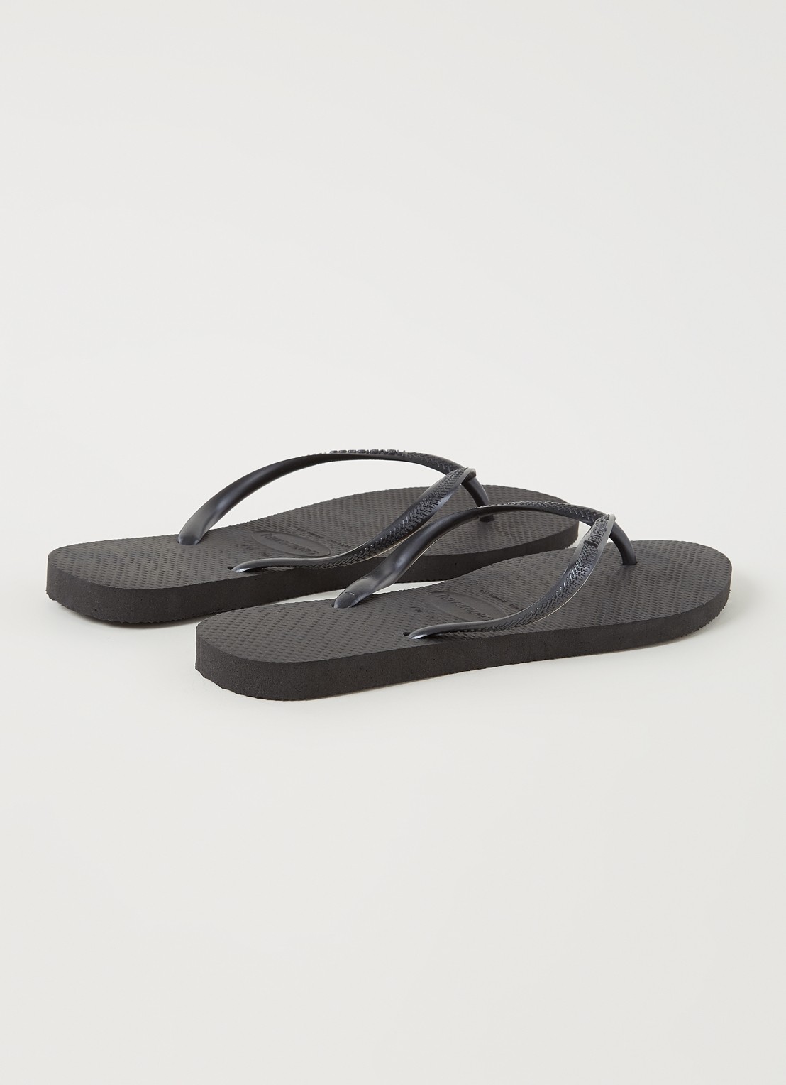 Havaianas Slim slipper met logo - detail antraciet