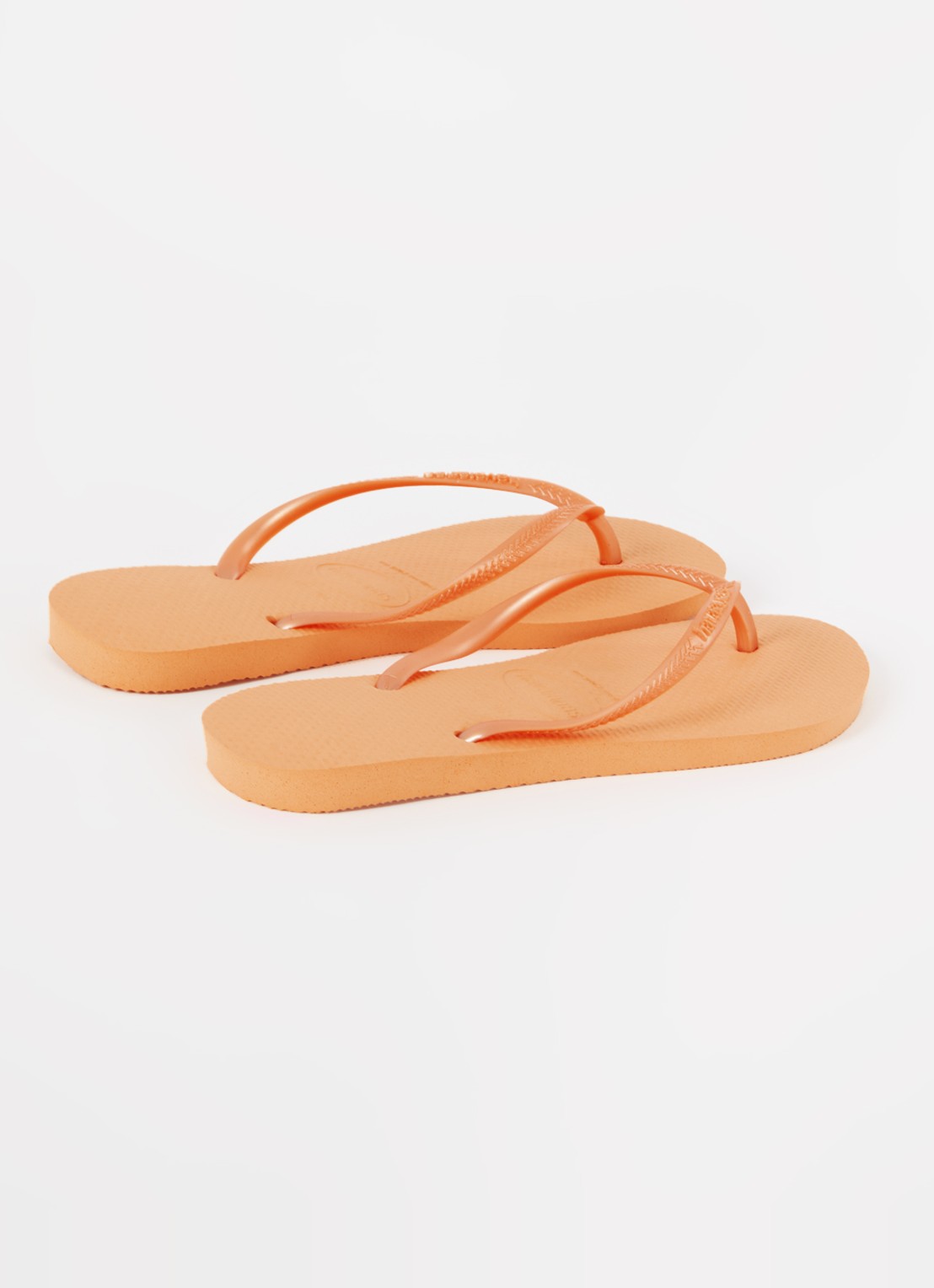Havaianas Slim slipper met logo - achterkant 2 abrikoos