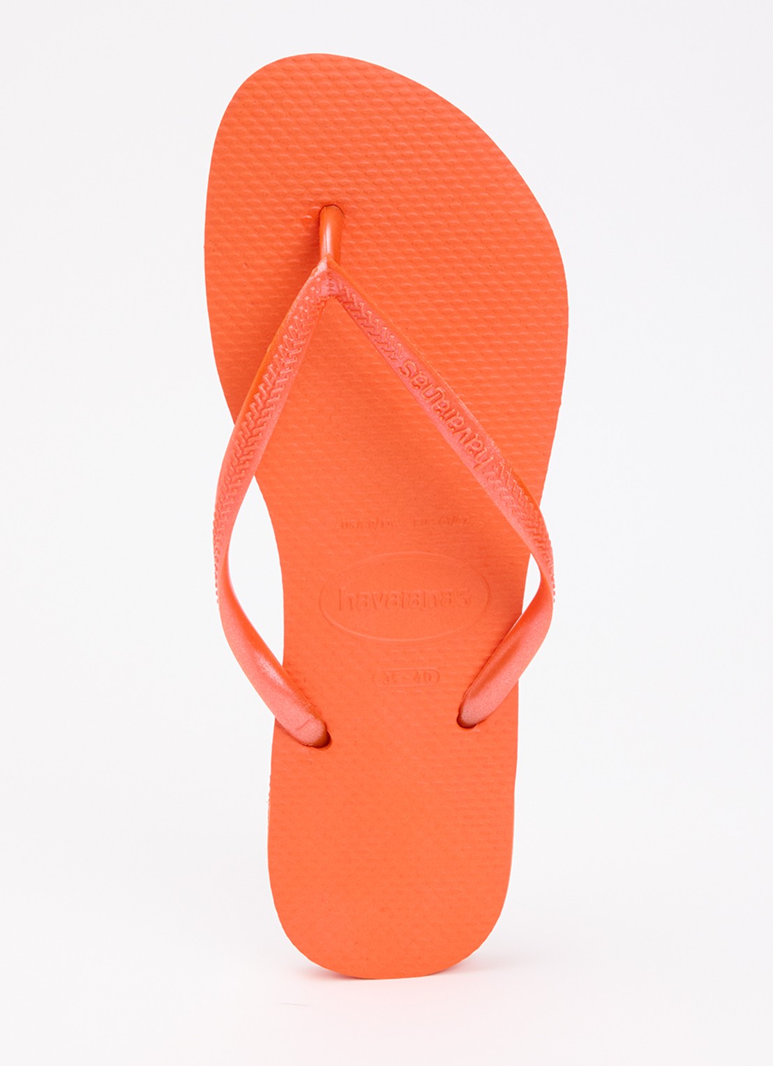 Havaianas Slim slipper met logo - voorkant orange
