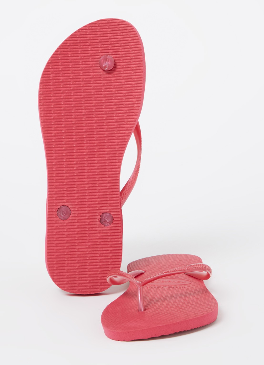 Havaianas Slim slipper met logo - detail 4 donkerroze