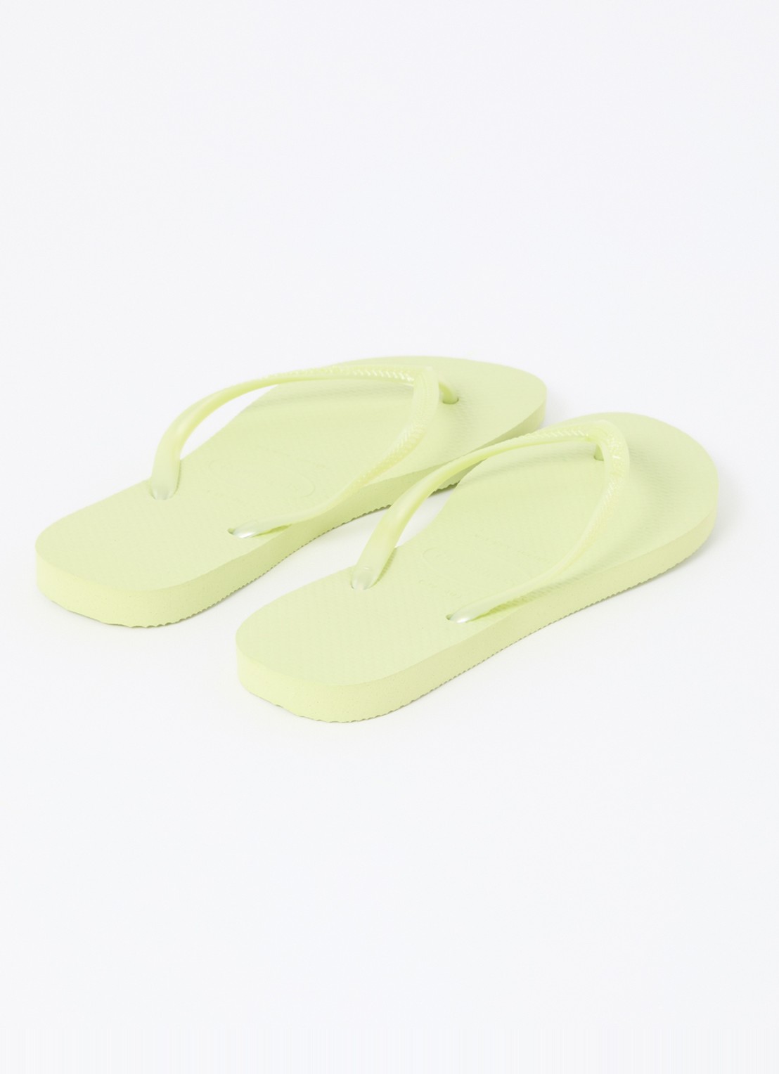 Havaianas Slim slipper met logo - achterkant 4 lichtgroen
