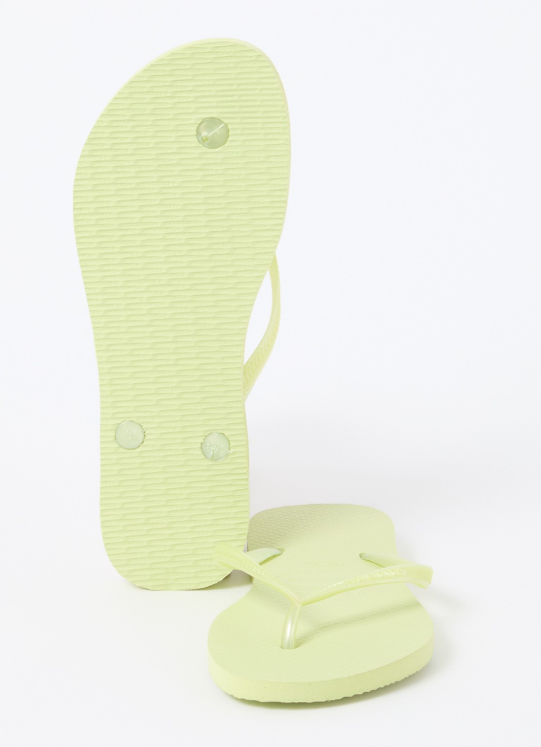 Havaianas Slim slipper met logo - detail 3 lichtgroen