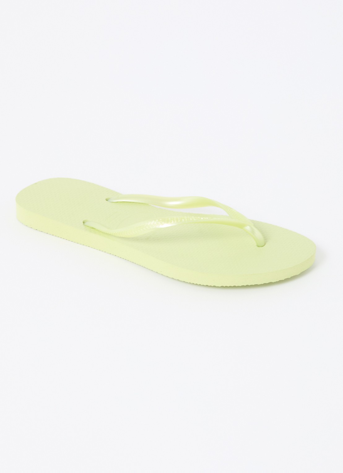 Havaianas Slim slipper met logo - voorkant 2 lichtgroen