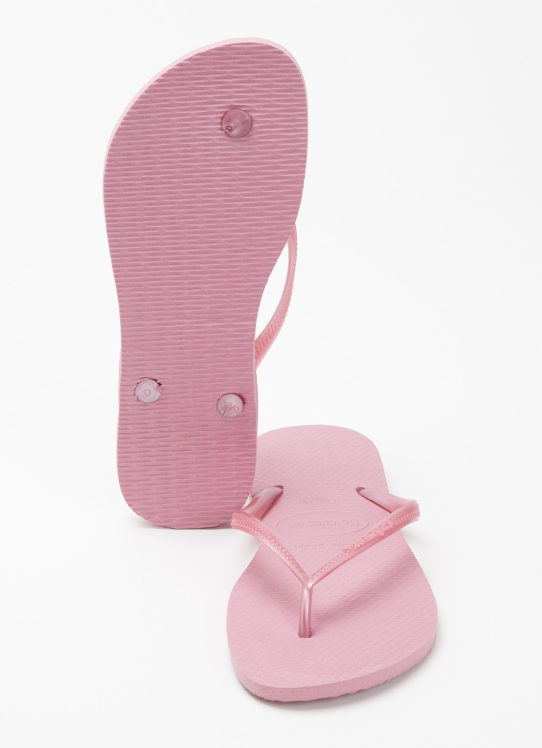 Havaianas Slim slipper met logo - detail 4 beige