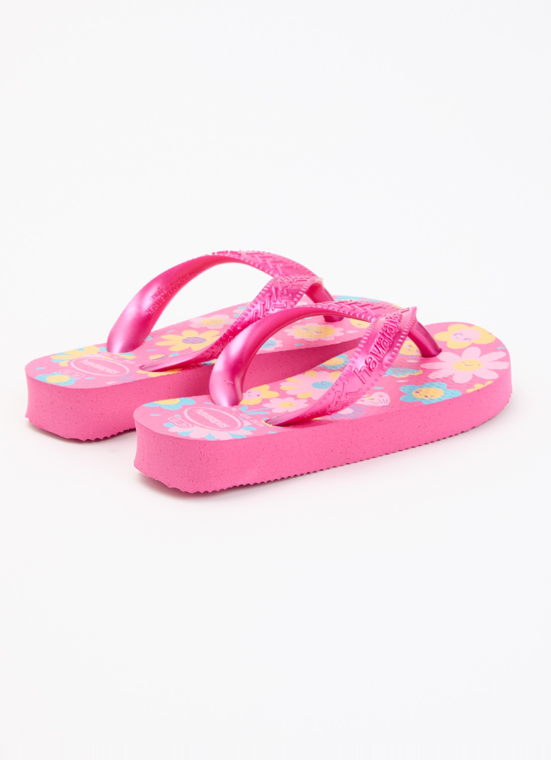 Havaianas Slipper met bloemenprint - achterkant roze