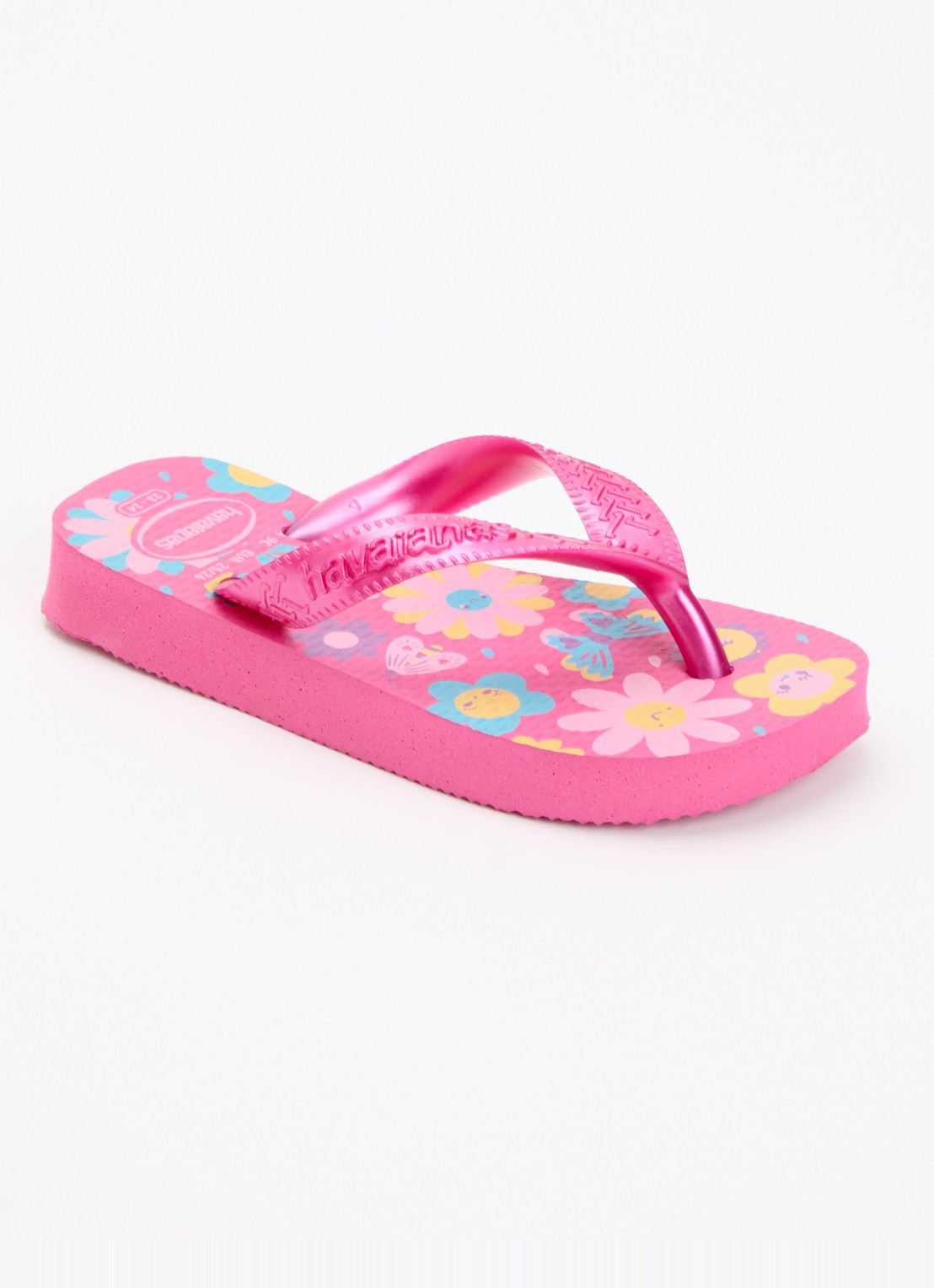 Havaianas Slipper met bloemenprint - voorkant 4 roze