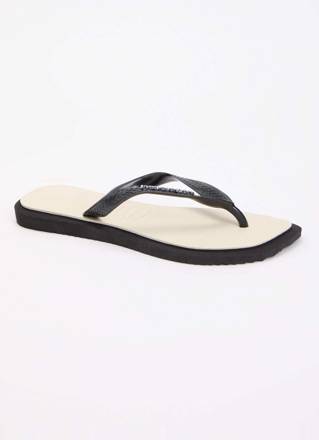 Havaianas Slipper met logo - voorkant 2 zwart