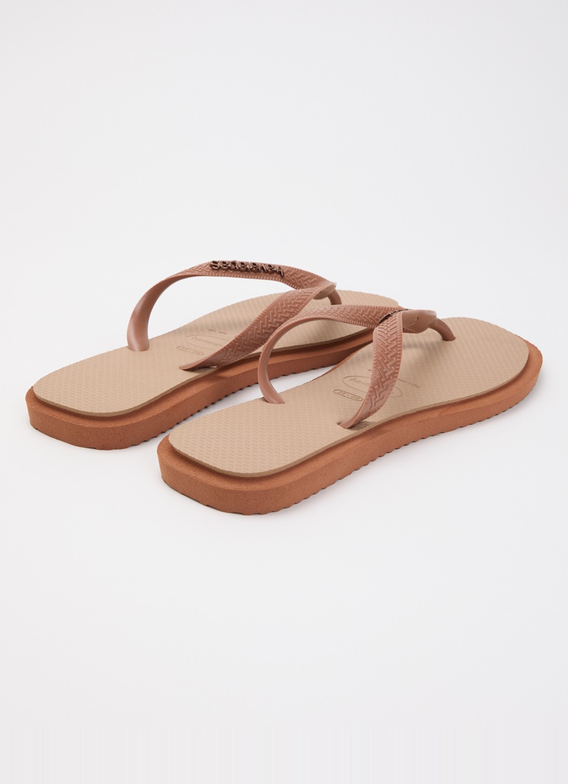 Havaianas Slipper met logo - achterkant oudroze