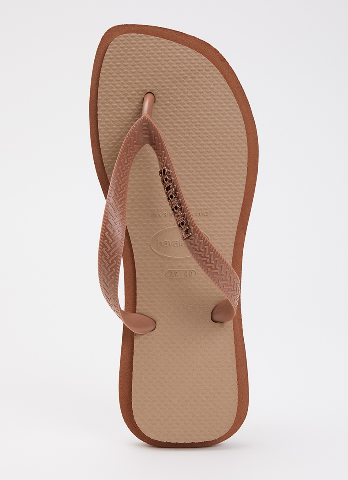 Havaianas Slipper met logo - voorkant 3 oudroze
