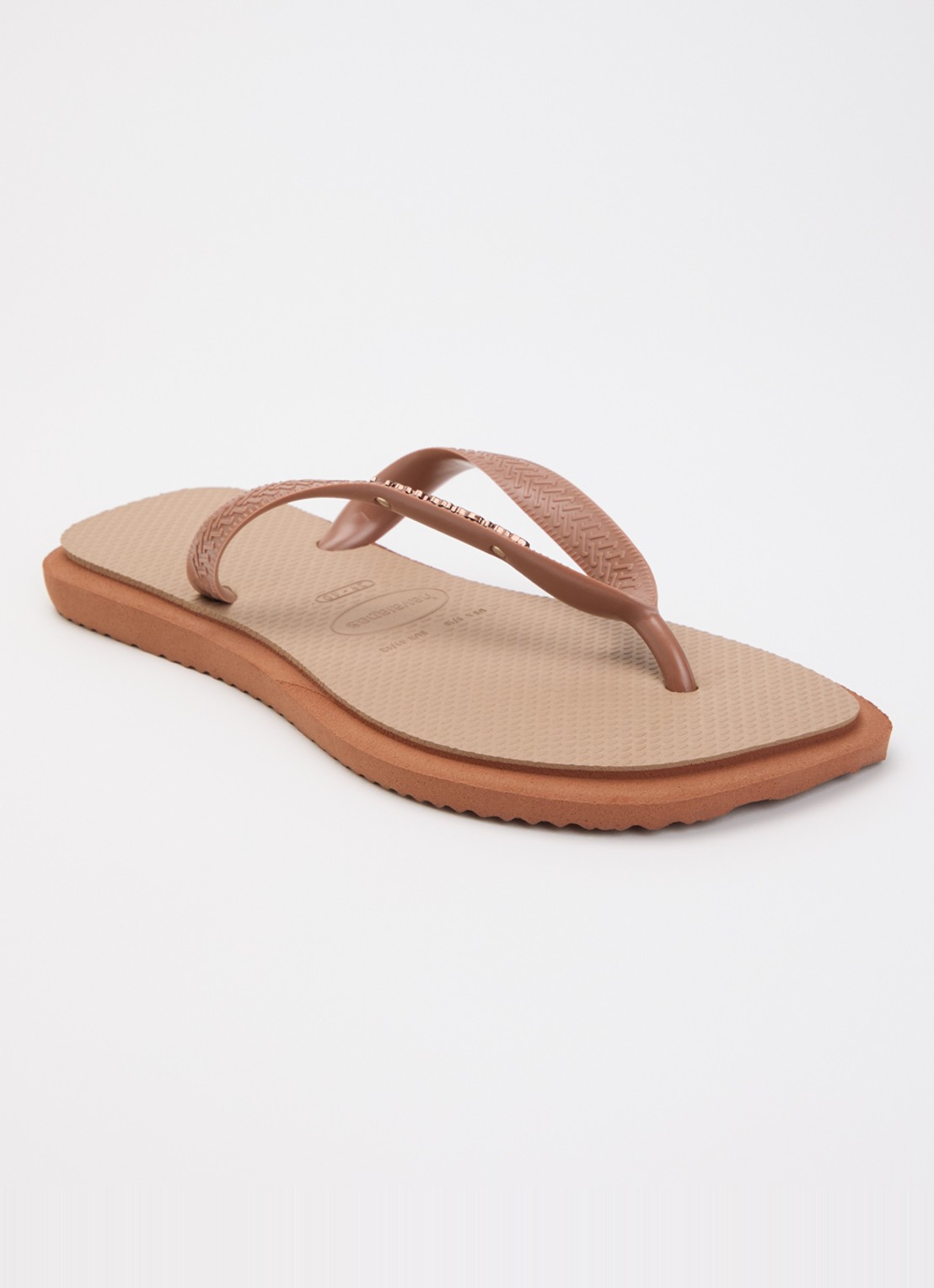 Havaianas Slipper met logo - voorkant 4 oudroze