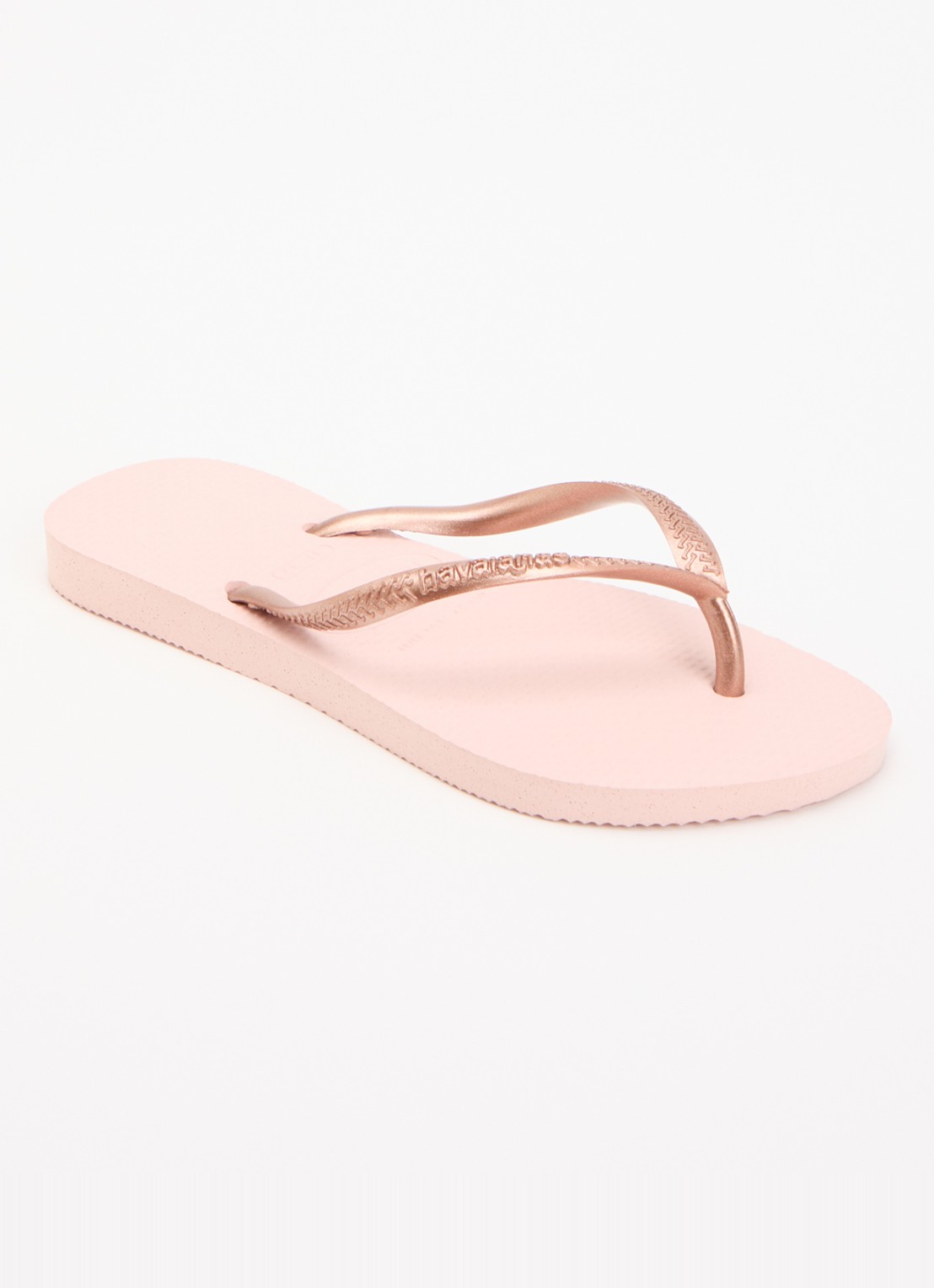 Havaianas Slipper met logo - voorkant 2 oudroze