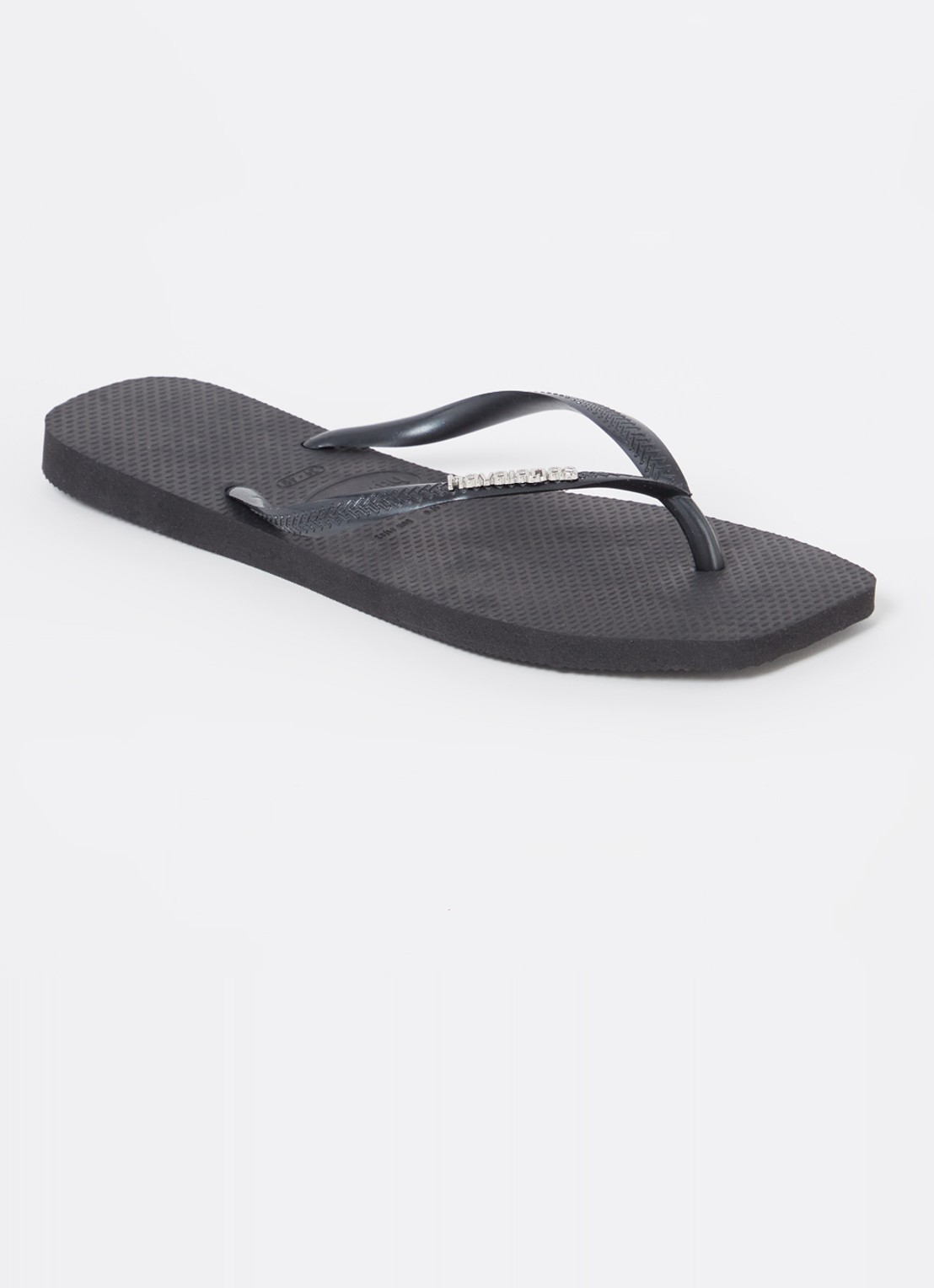 Havaianas Square slipper met logo - voorkant 4 zwart