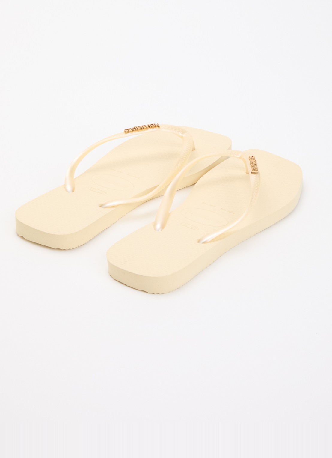 Havaianas Square slipper met logo - achterkant 3 lichtgeel