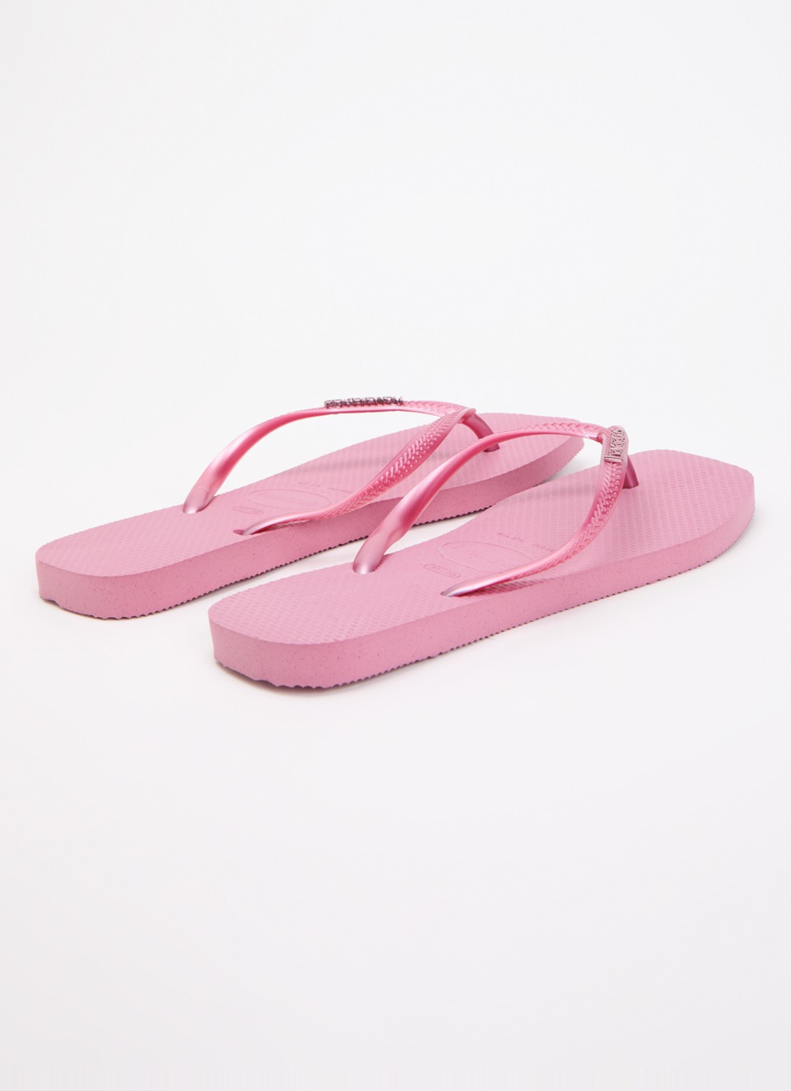 Havaianas Square slipper met logo - achterkant oudroze