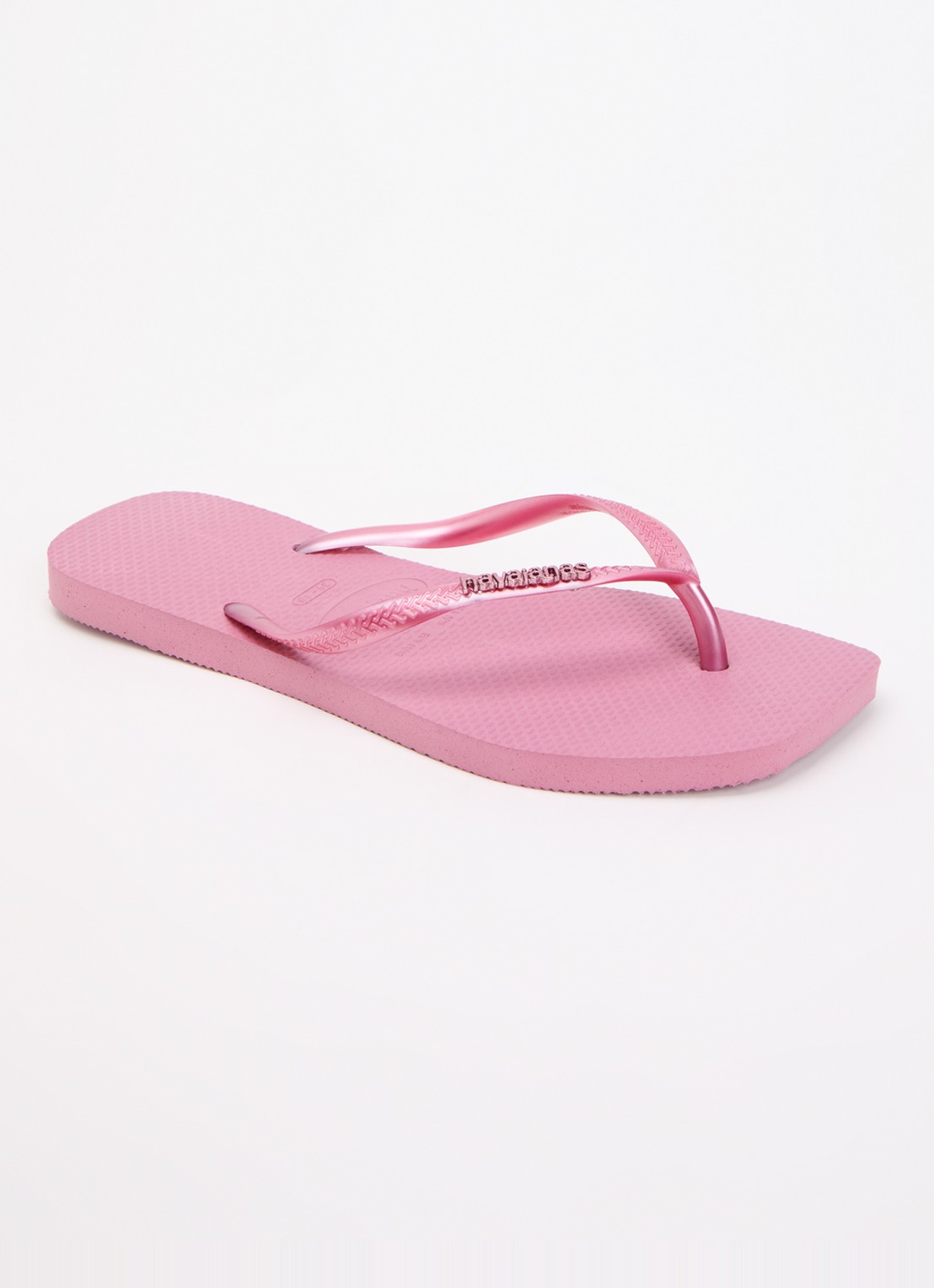 Havaianas Square slipper met logo - voorkant 3 oudroze